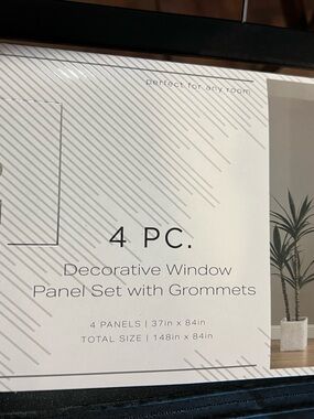 Decorative Window Panel Set with Grommets - black out drapes